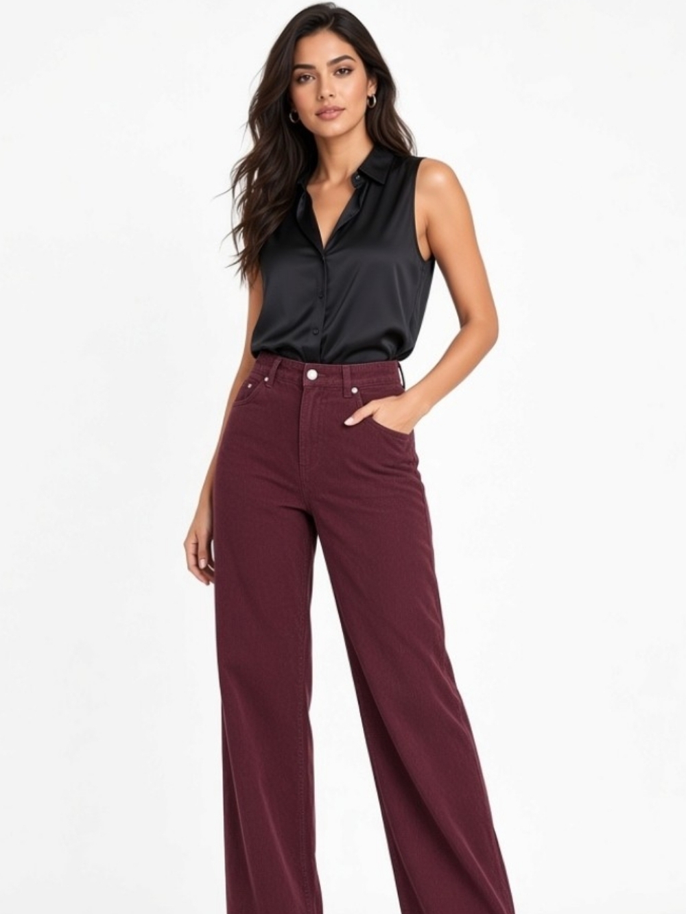 Nwt Universal Thread Easy Barrel Leg High Rise Slim Hip Cotton Blend Pants Sz:10